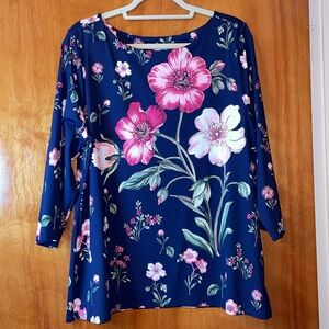 CHARTER CLUB Women’s Floral Print Top Size XXL